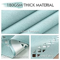 MIULEE Aqua Blue Polyester Linen Rectangle