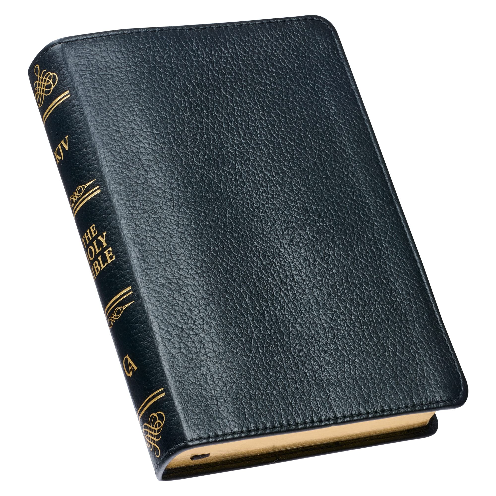 KJV Holy Bible, Compact Premium Full Grain Leather Red Letter Edition - Ribbon Marker, King James Version, Black (KJV Compact Editions) KJV Holy Bible, Compact Premium Full Grain Leather Red Letter Edition - Ribbon Marker, King James Version, Black (KJV Compact Editions) Leather Bound