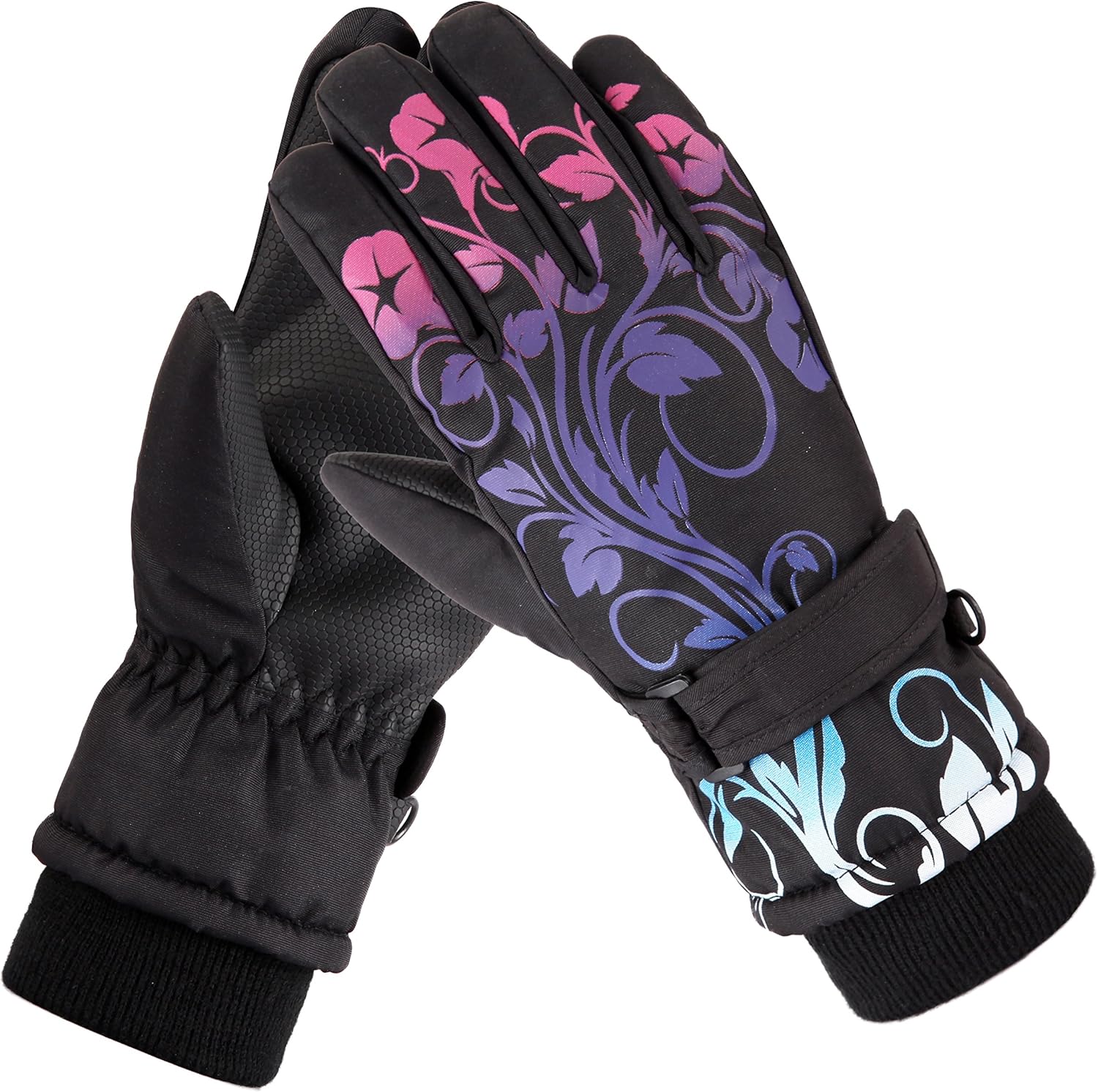 HighLoong Kids Waterproof Ski Snowboard Gloves Breathable Thinsulate Lined Winter Cold Weather Gloves for Boys and Girls: Clothing