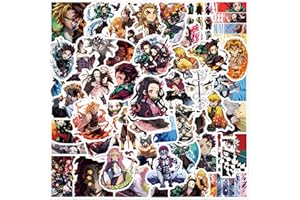 100pcs Classic Anime Demon Stickers, Cute Cartoon Vinyl Waterproof Stickers for Water Bottle, Skateboard, Laptop, Phone, Jour