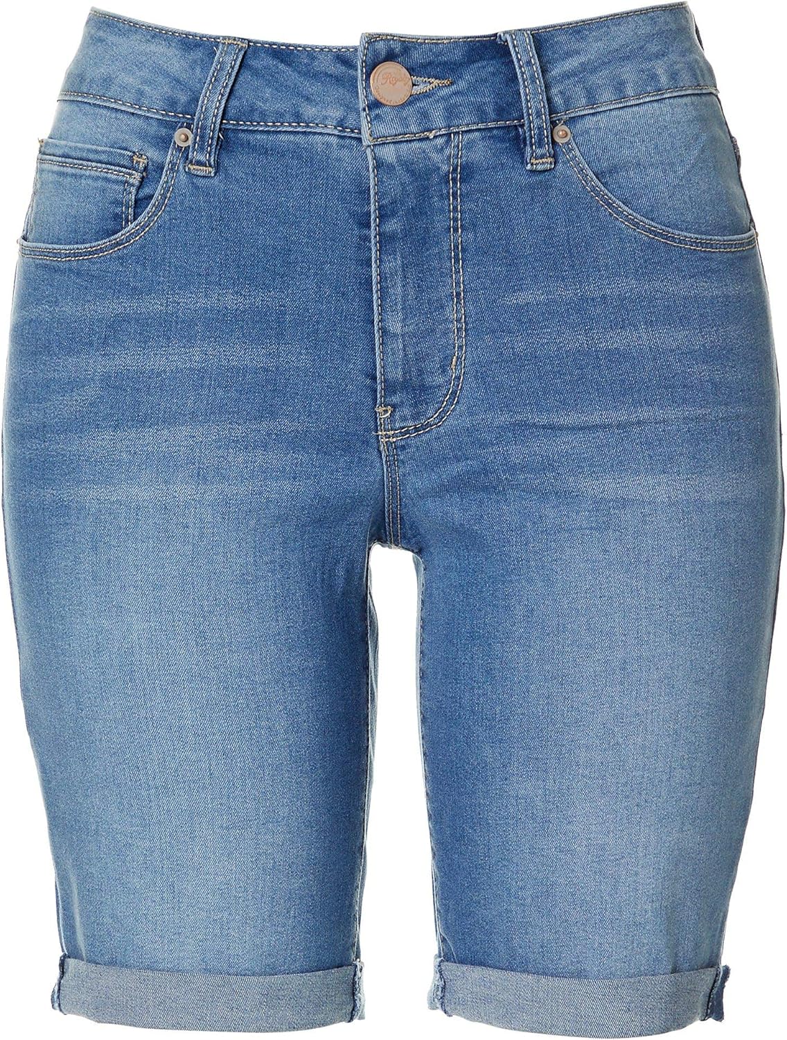 petite denim bermuda shorts