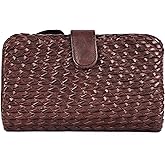 VILENCA HOLLAND Genuine Leather Wallets for Women, Small Wallet for Ladies Zipper Coin Purse Credit Card Holder with Strap (VL-163-BROWN)