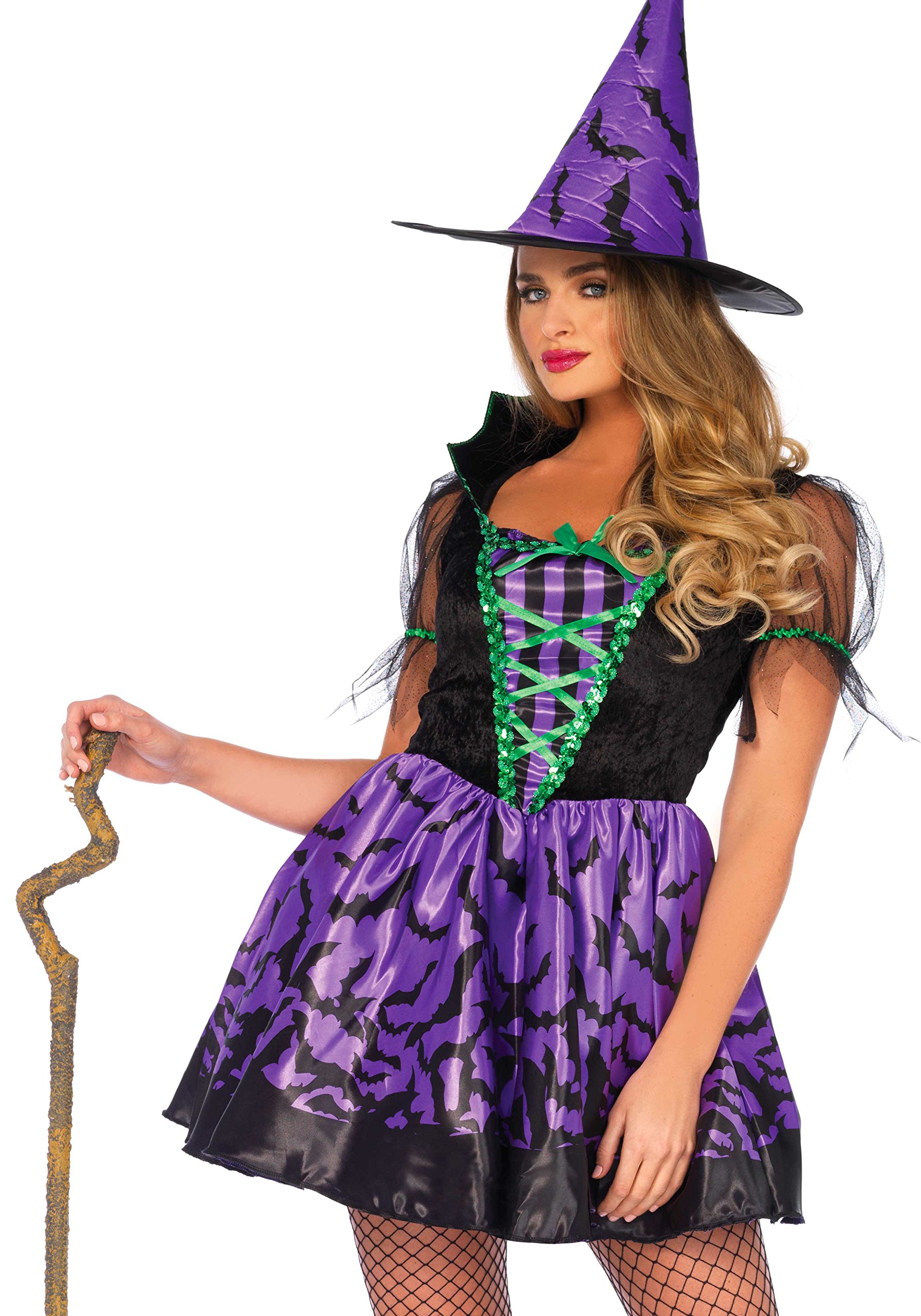 Wonderland W50410 - Women's Bat Wing Witch Costume, S/M