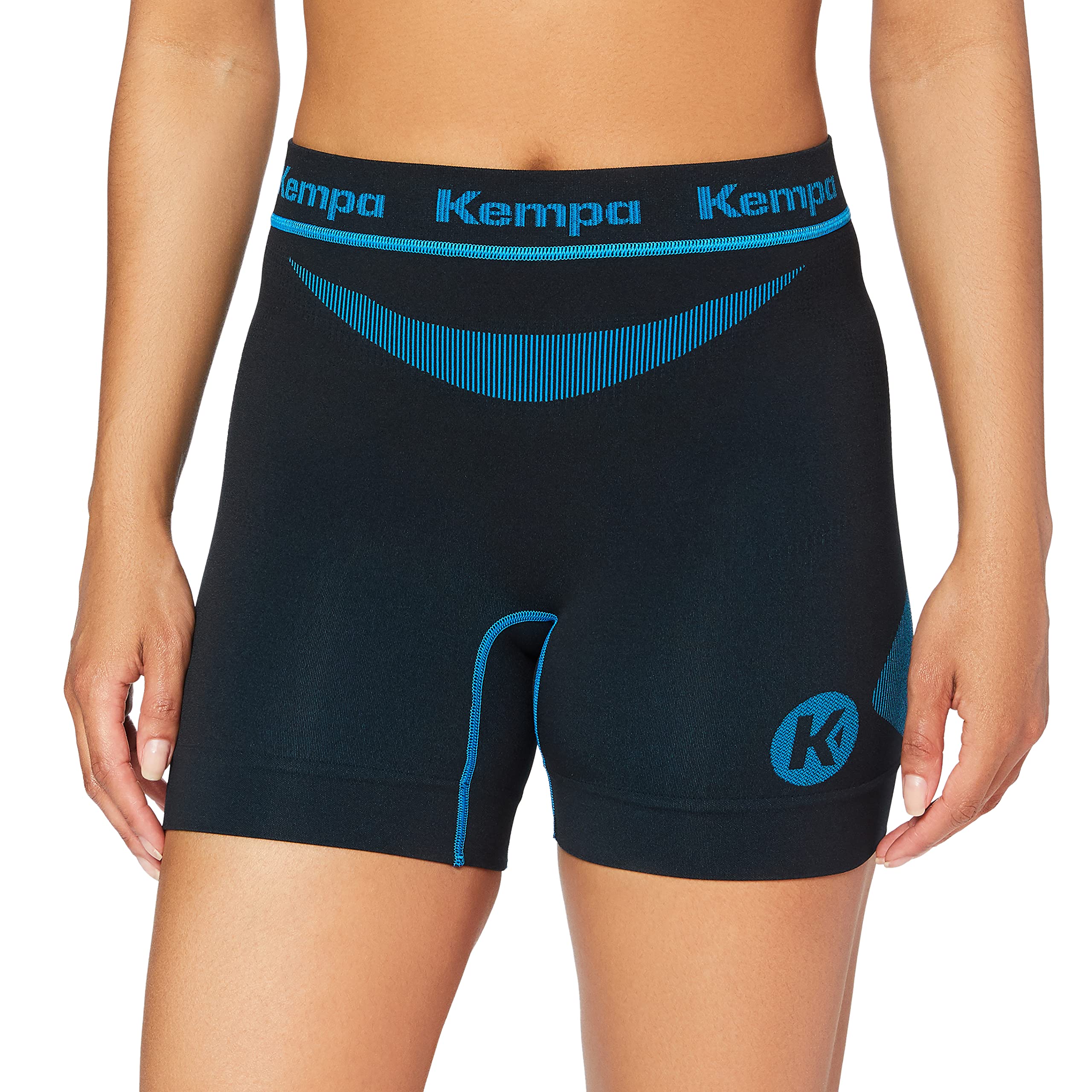 Errea Women's Attitude Pro Shorts Ladies, Black/kempablue, XL/2XL