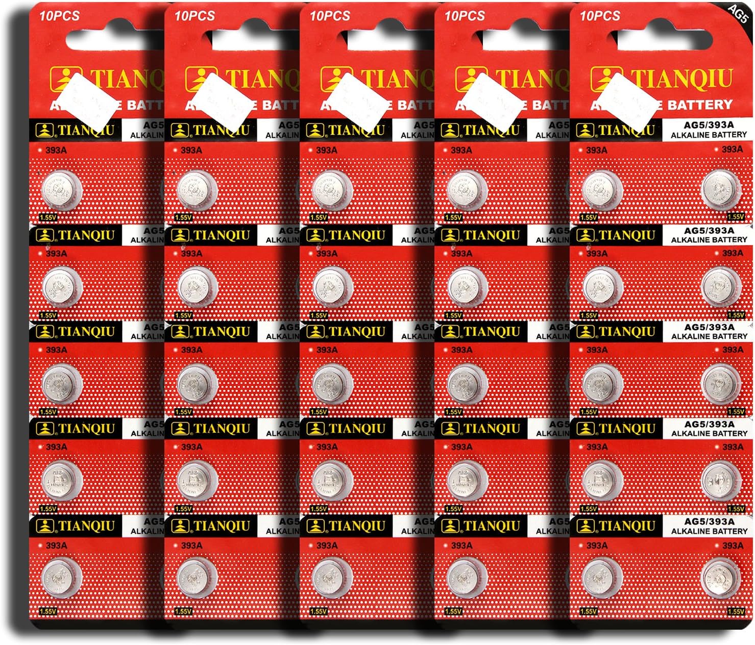 AG5 393A LR754 SR48 Button Cell Batteries [50-Pack]