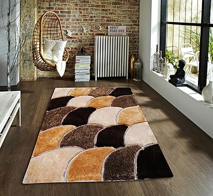 Buy Flooring India 3d Chain Carpet 90 X 150 Cms Beige Online At