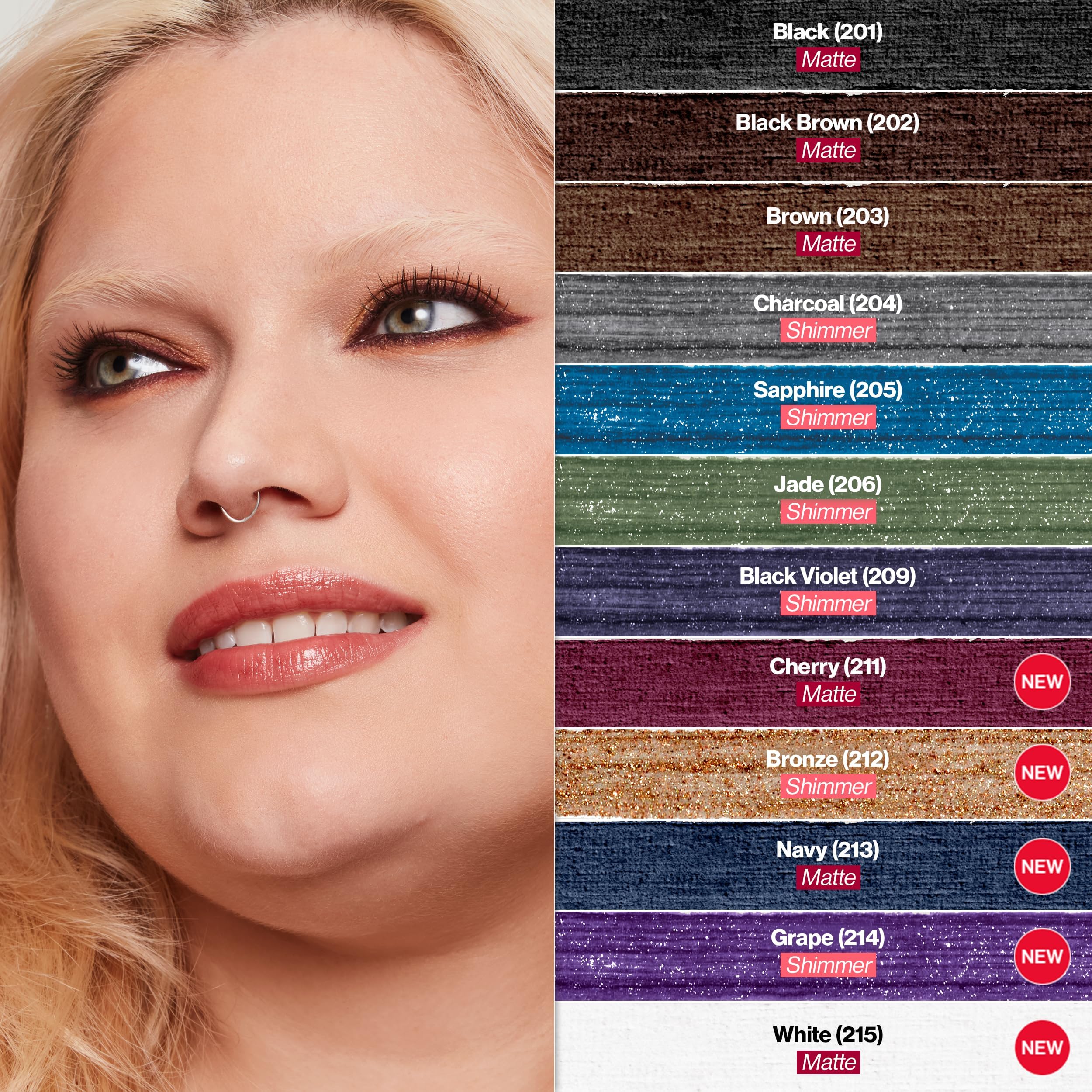 REVLON ColorStay Pencil Waterproof Eyeliner, Smudge-Proof, Eye Makeup with Built-In Sharpener, 201 Black, 0.01 oz