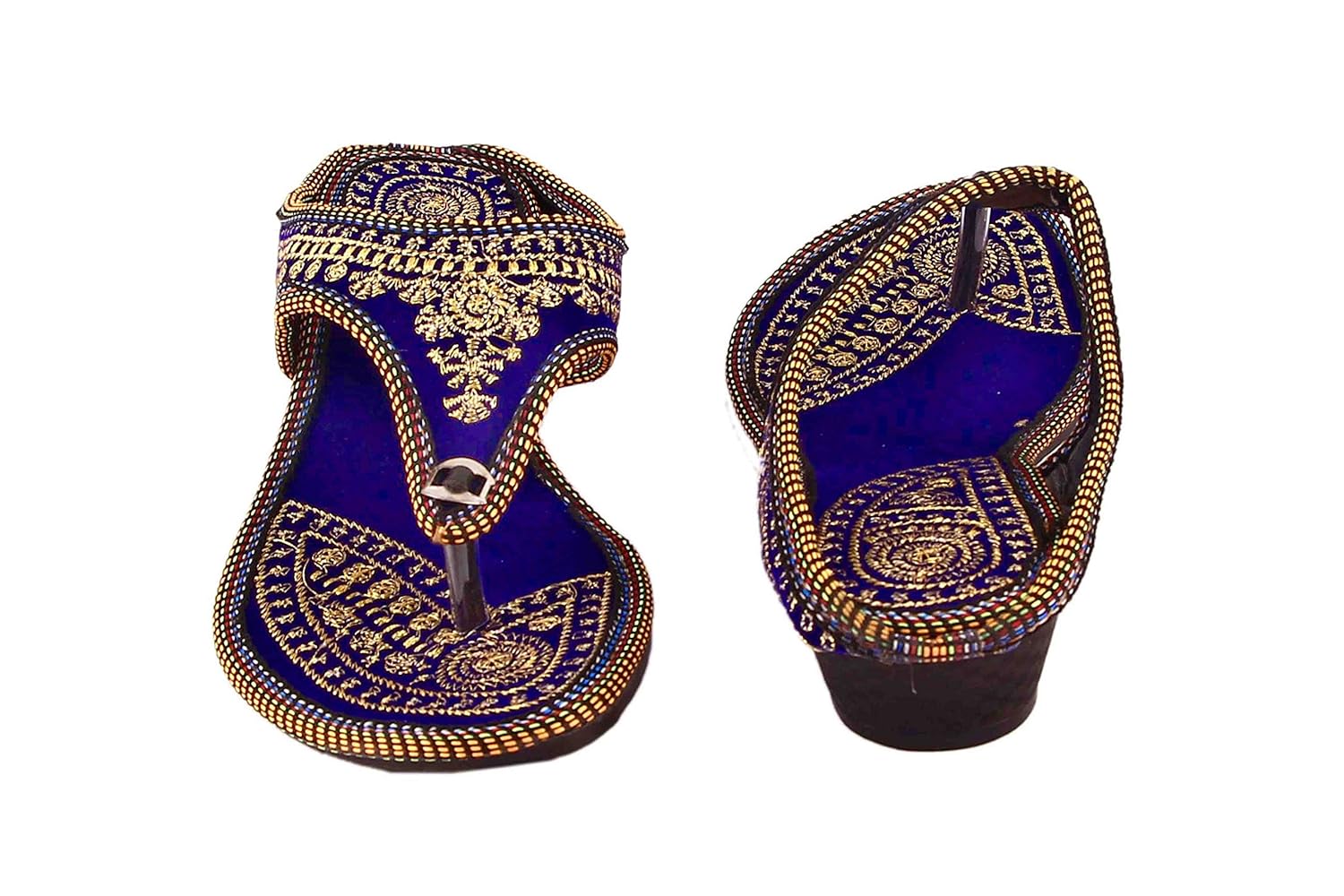 beauty craft rajasthani/jaipuri ethnic zari embroidery work chappal sandal