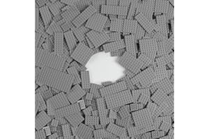 Noorastars 150 Pieces Small Base Plate Sets, Classic Flat Pieces for Moc Building, 12 Size DIY Building Boards - Compatible with All Major Brands, Light Grey