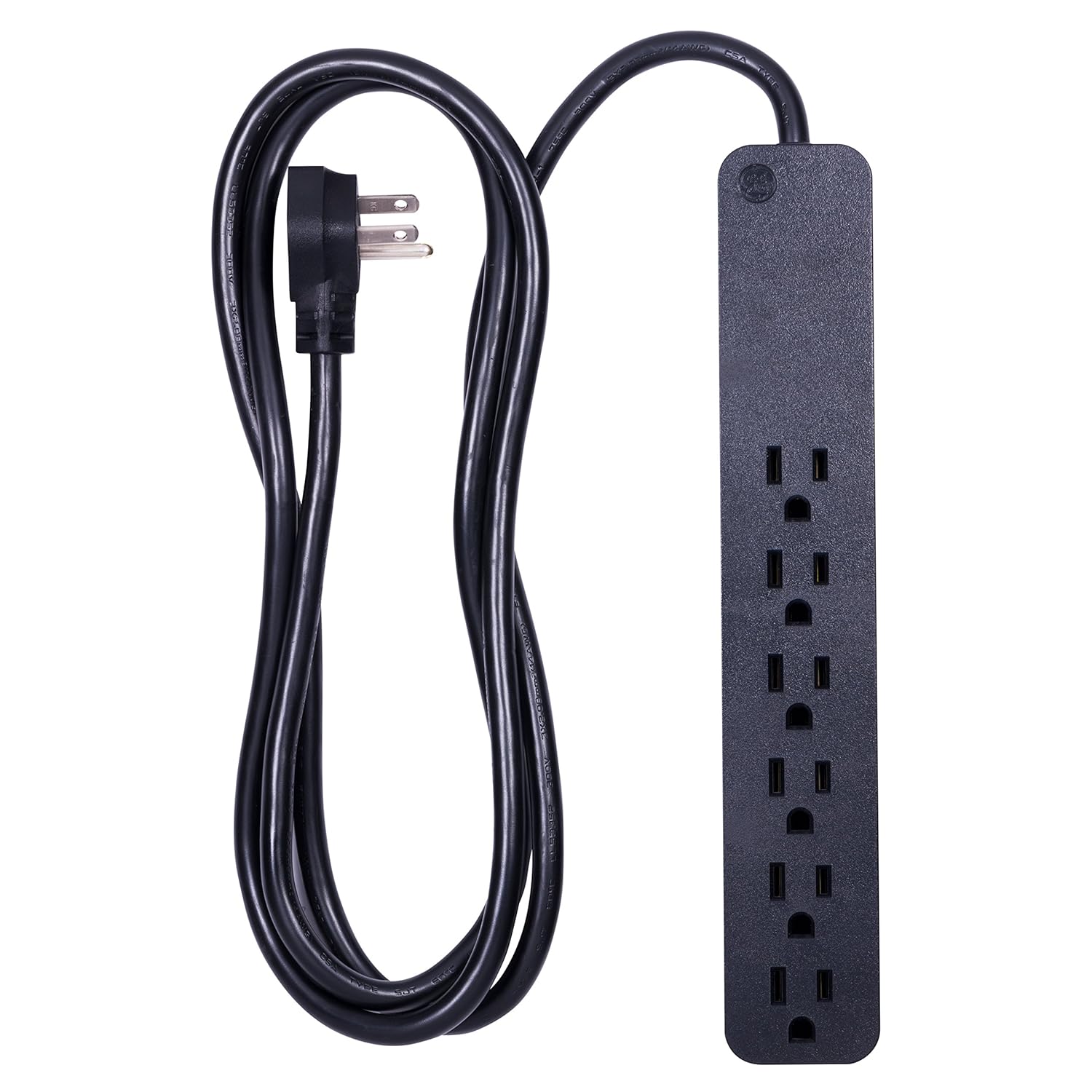 Best ge 6 outlet wall plug extra wide black