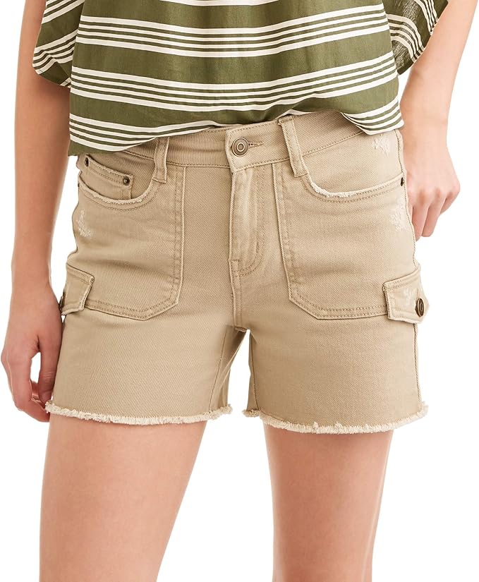 time and tru high rise shorts