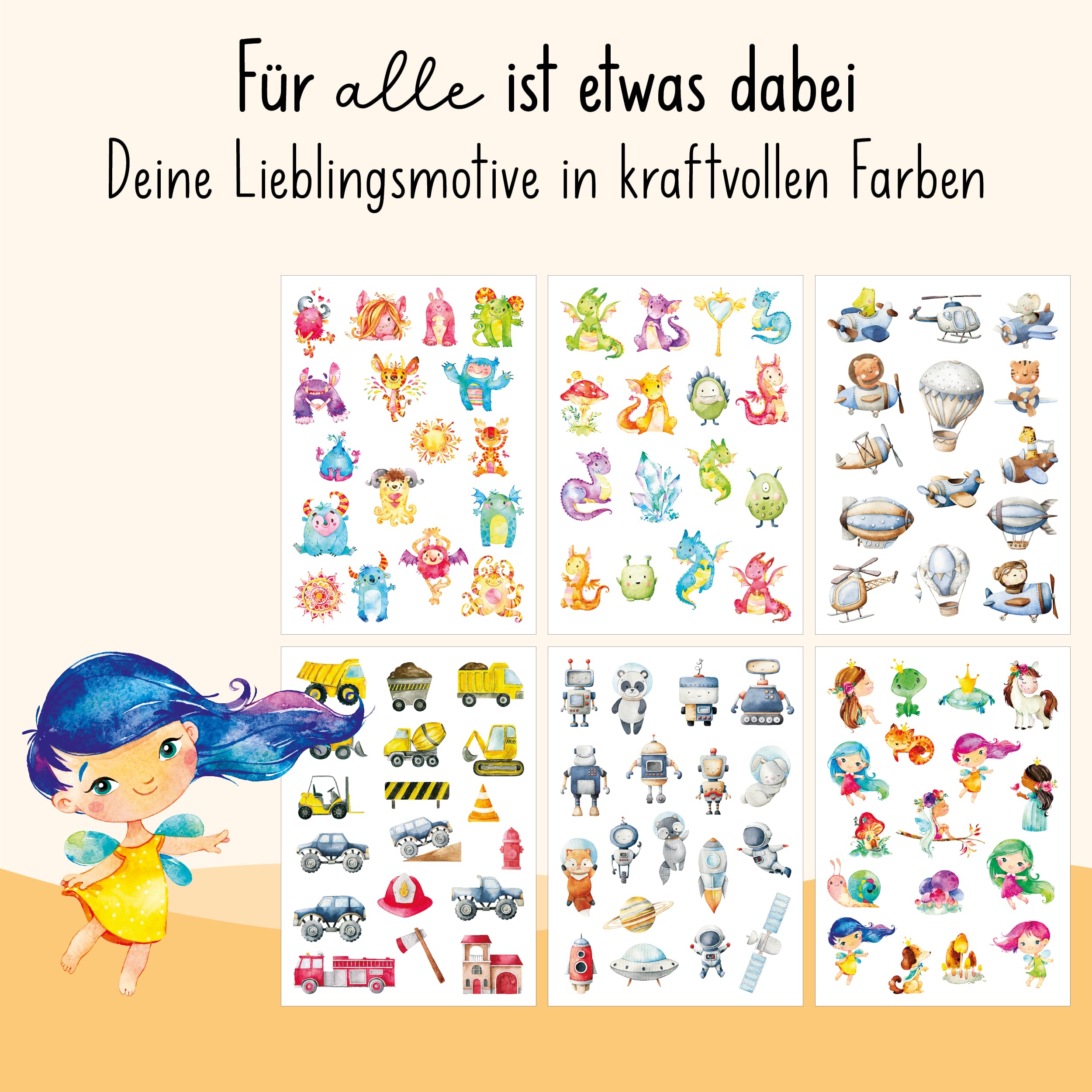 lila liebt dich 100 hautfreundliche und unbedenkliche Kindertattoos Phantastisches Allerlei, Tattoo Mädchen, Tattoo Kinder Jungen // made in Germany 2