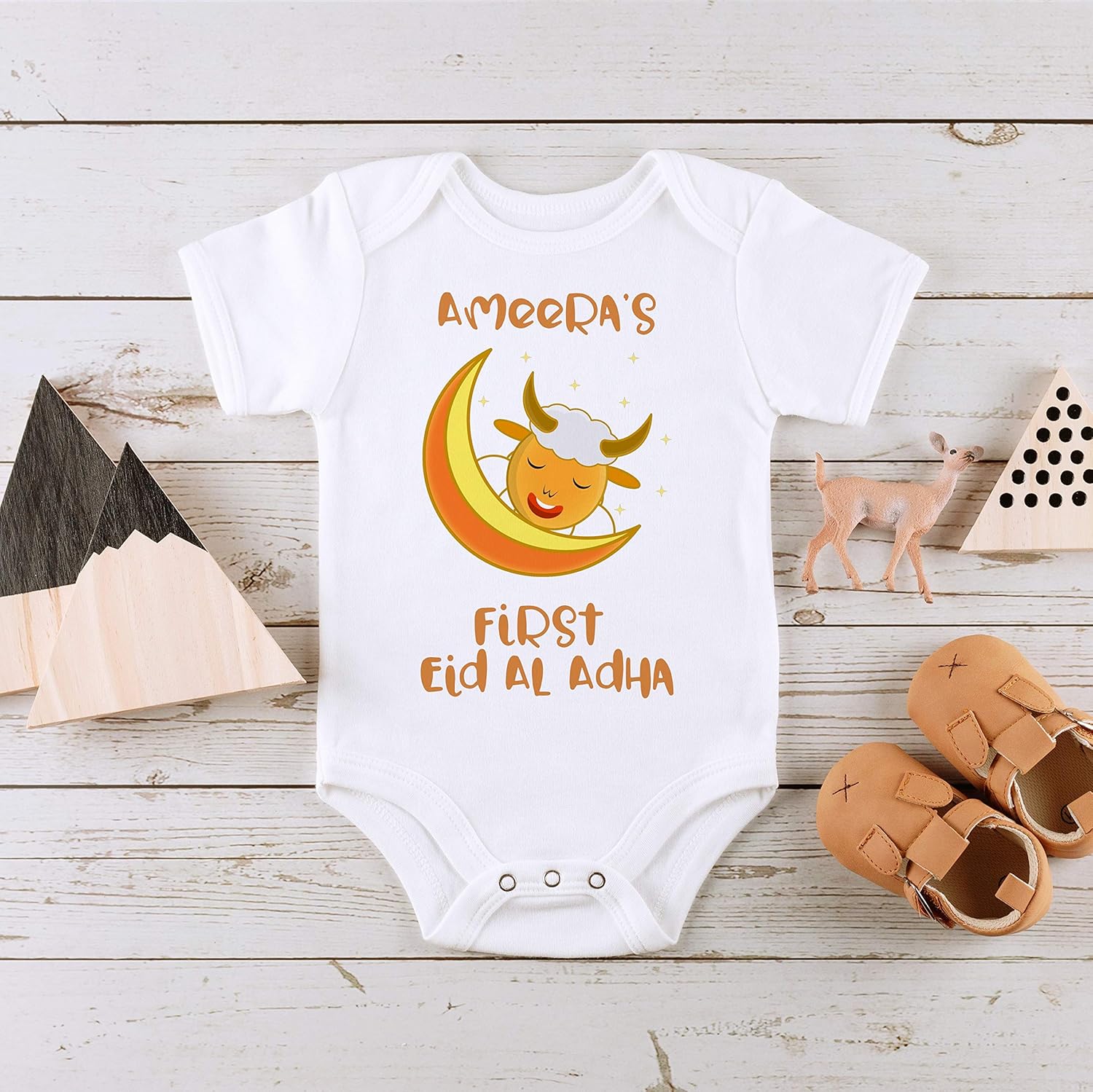 personalised eid baby grow