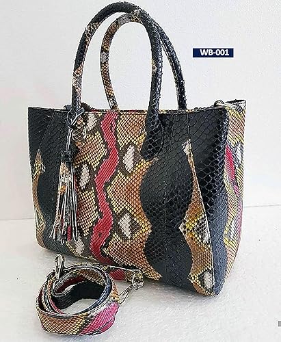 snakeskin tote bag