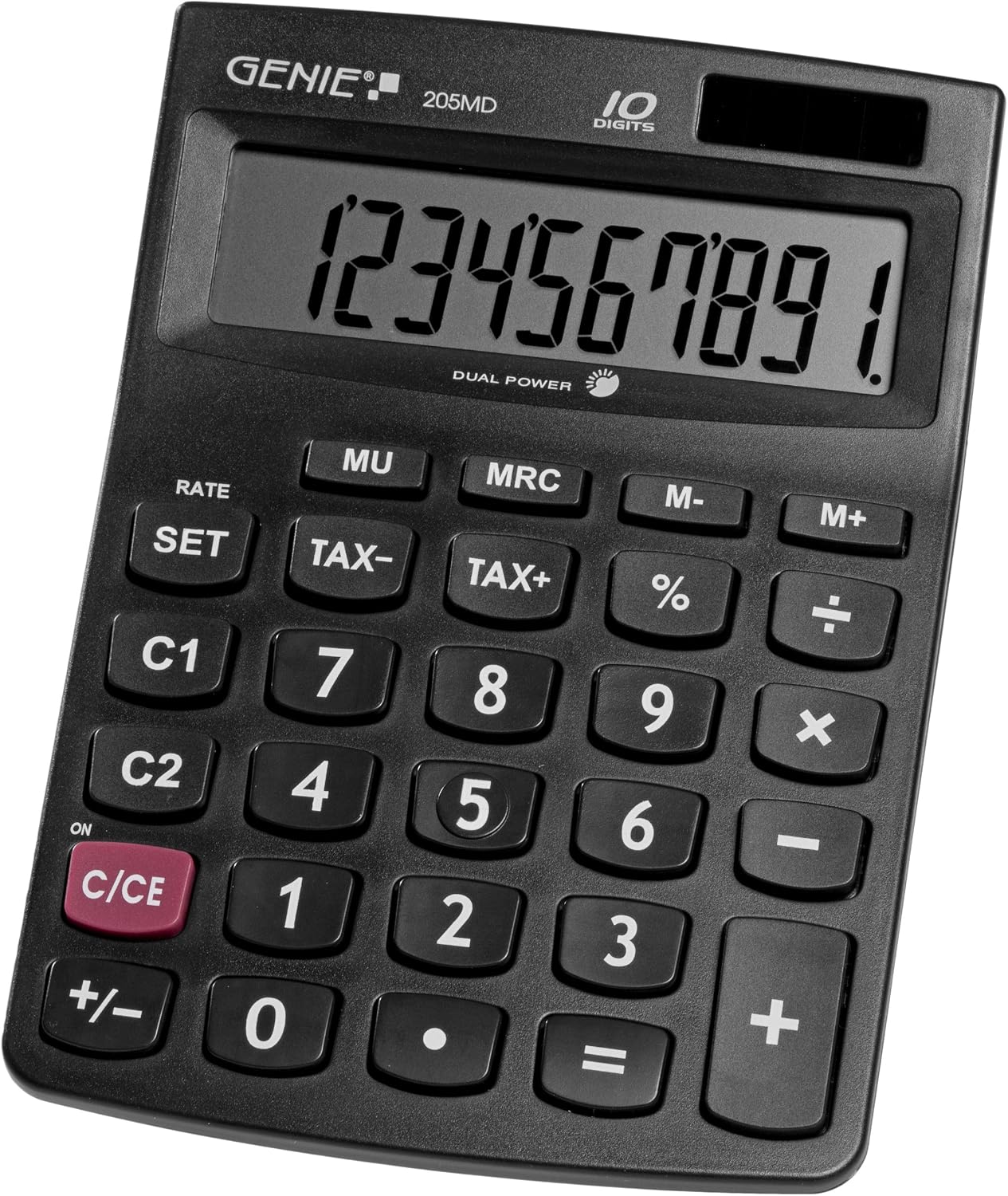 Dieter Gerth Gm 12030G Value Genie 205MD 10-Digit Desktop Calculator, black, 10-stelliger
