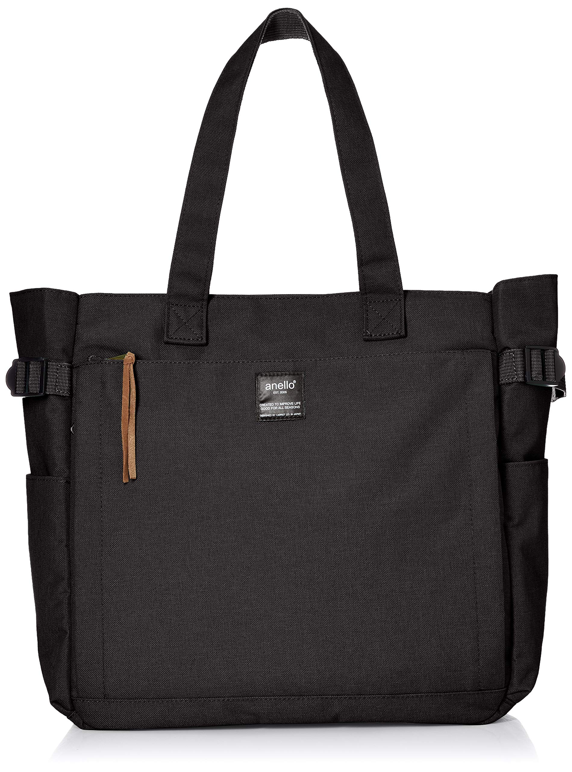 anello(アネロ) 10 Pocket Tote Bag, Black