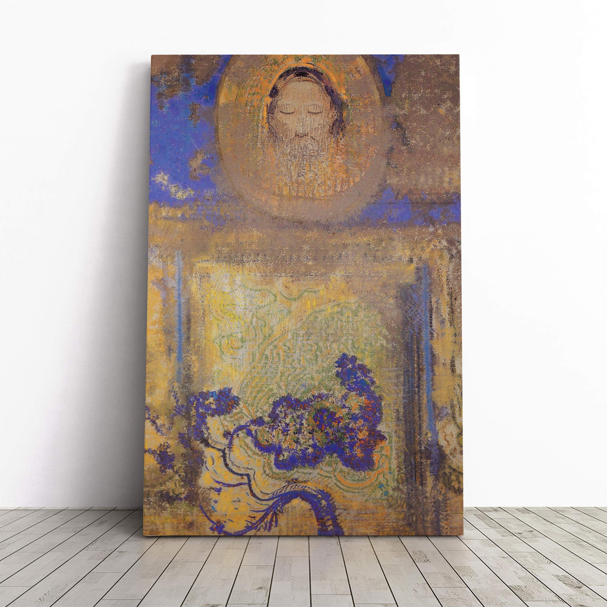 Odilon Redon Evocation Canvas Print | Gallery Wrapped 30mm Frame Wall Art | 20x14 inches | Ready to Hang | Modern Picture | Living Room Bedroom Lounge Office
