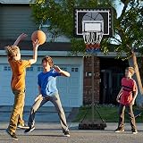Yaheetech Portable Basketball Hoop Stand 7.7-8.7ft 32'' Backboard 2 Wheels view 2