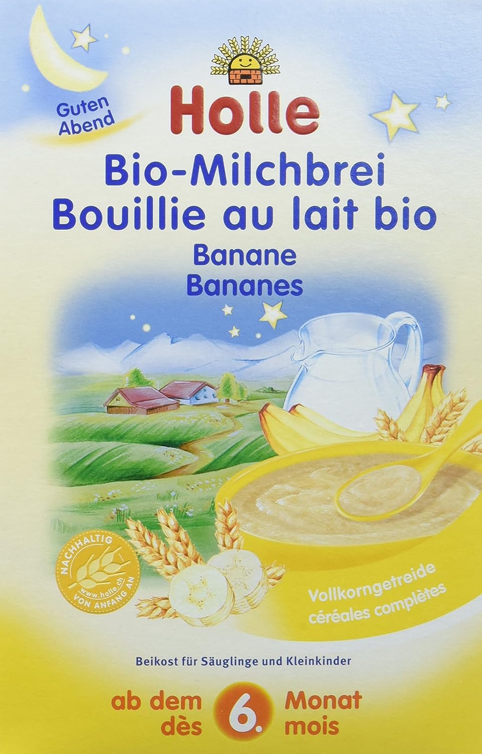 Holle Bio Milchbrei Banane 3er Pack 3 X 250 G Amazon De