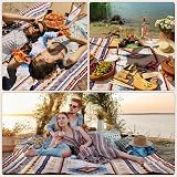 LARUTAN Waterproof Picnic Blanket 200x200CM Sandproof Beach Mat view 6