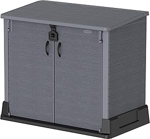 Duramax Storeaway 4 ft. 3 in. x 2 ft. 5 in. x 3 Ft 7 in. Resin Horizontal Outdoor Storage Shed Gray