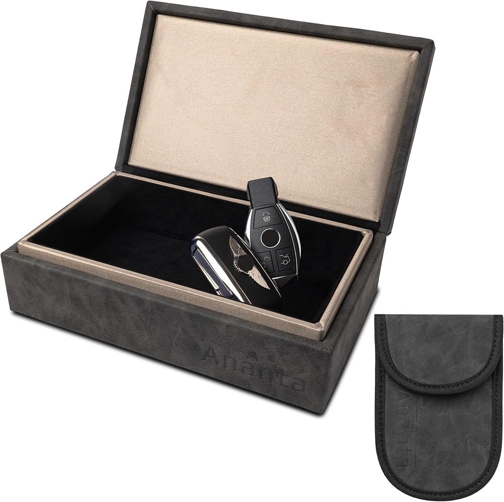 Ananta Faraday Box for Car Keys – Military-Grade RFID Blocking, Grey