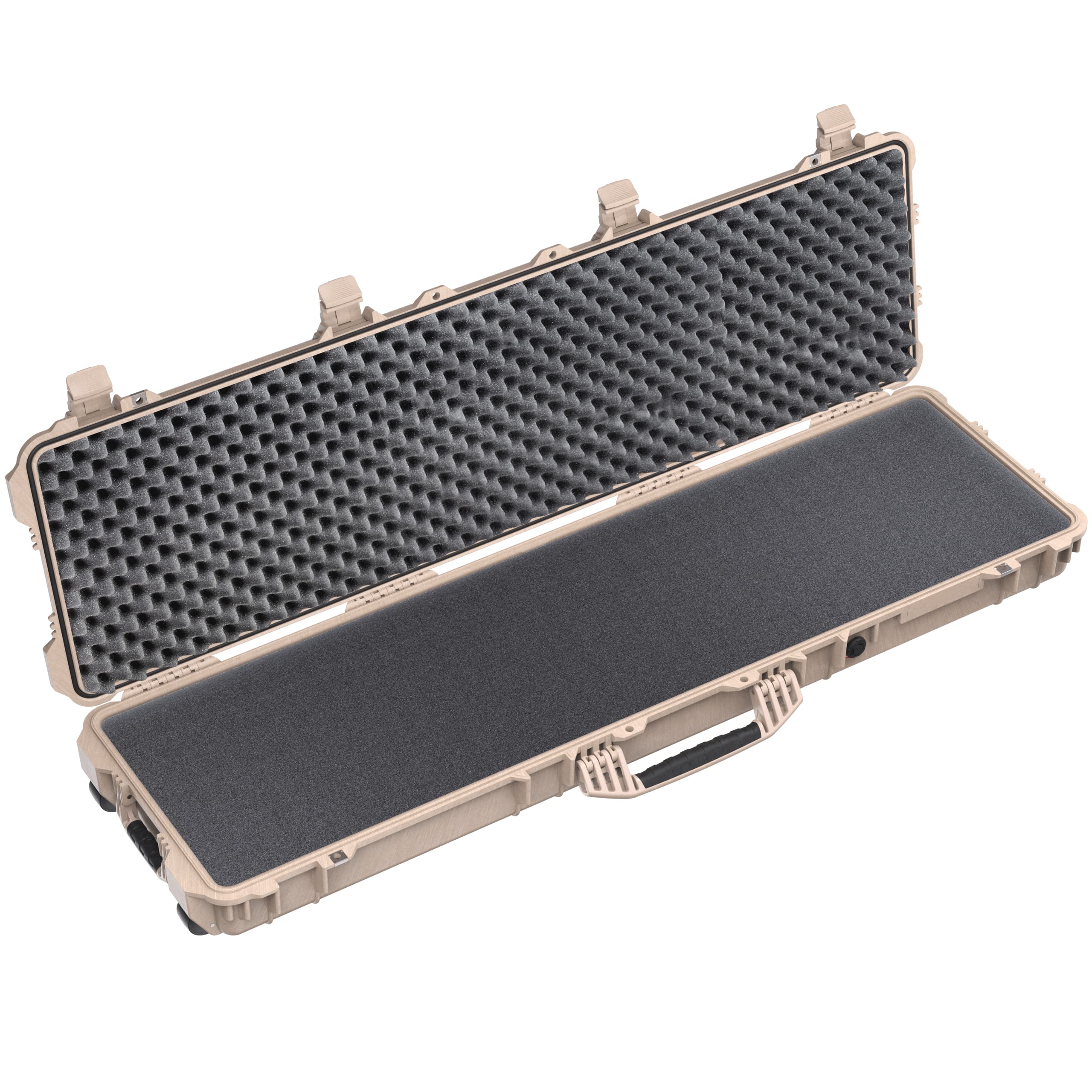 Pelican Protector 1750 Long Case - Múltiple estuche duro con espuma - trípode, equipo de cámara, estuche de rifle de deportistas, equipo electrónico y más (bronceado en el desierto)