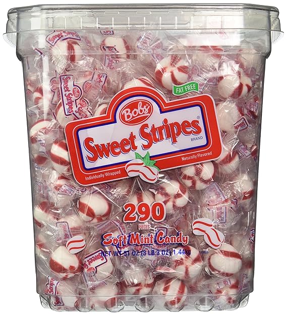 Amazon Com Bobs Sweet Stripes Soft Peppermint Balls 51 Ounce