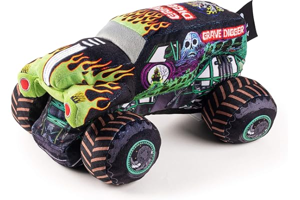 Jay Franco Monster Jam Grave Digger Plush Stuffed Pillow Buddy - Super Soft Polyester Microfiber, 12.5 inch (Official Monster