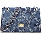 DIUY Quilted Leather Crossbody Bags for Women Trendy Ladies Shoulder Purse Satchel HandBag with Chain Strap