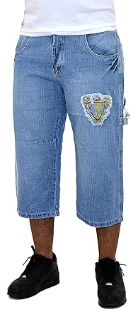 by-tex Herren Caprihose Herren Bermuda Jeans Herren Cargo Capri Hosen Herren Sommer Hosen - B126