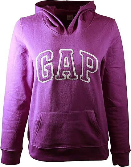 Amazon Gap レディース フリース アーチ ロゴ プルオーバー パーカー M パープル トレーナー パーカー 通販