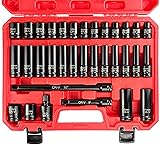 EACELIY 33pcs 1/2" Impact Socket Set