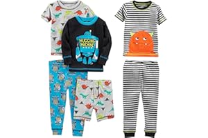 Simple Joys by Carter's Boys' 6-Piece Snug Fit Cotton Pajama Set