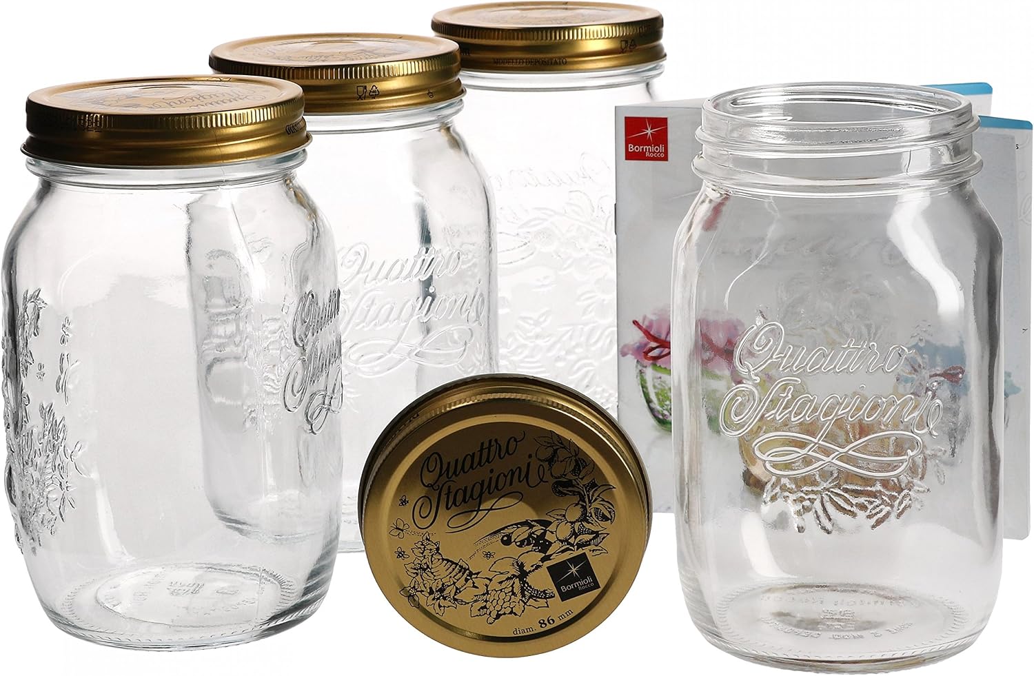 Bocal Hermétique Bormioli Quattro Stagioni 1L - Verre Qualité (Ø101mm/H226mm)