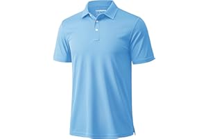 MAGCOMSEN Men's Polo Shirts 3 Buttons Casual Work T Shirts Quick Dry Short Sleeve Golf Shirt Pique Jersey Outdoor Performance