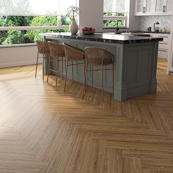 STICKYART 36 PCS WOOD FLOOR TILE PEEL AND STICK 12″X12″ WATERPROOF VINYL PLANK FLOORING TILE HONEY OAK WOOD FLOOR TILES SHEET SELF ADHESIVE SHEET VINYL FLOORING FOR KITCHEN LIVING ROOM BEDROOM TILES