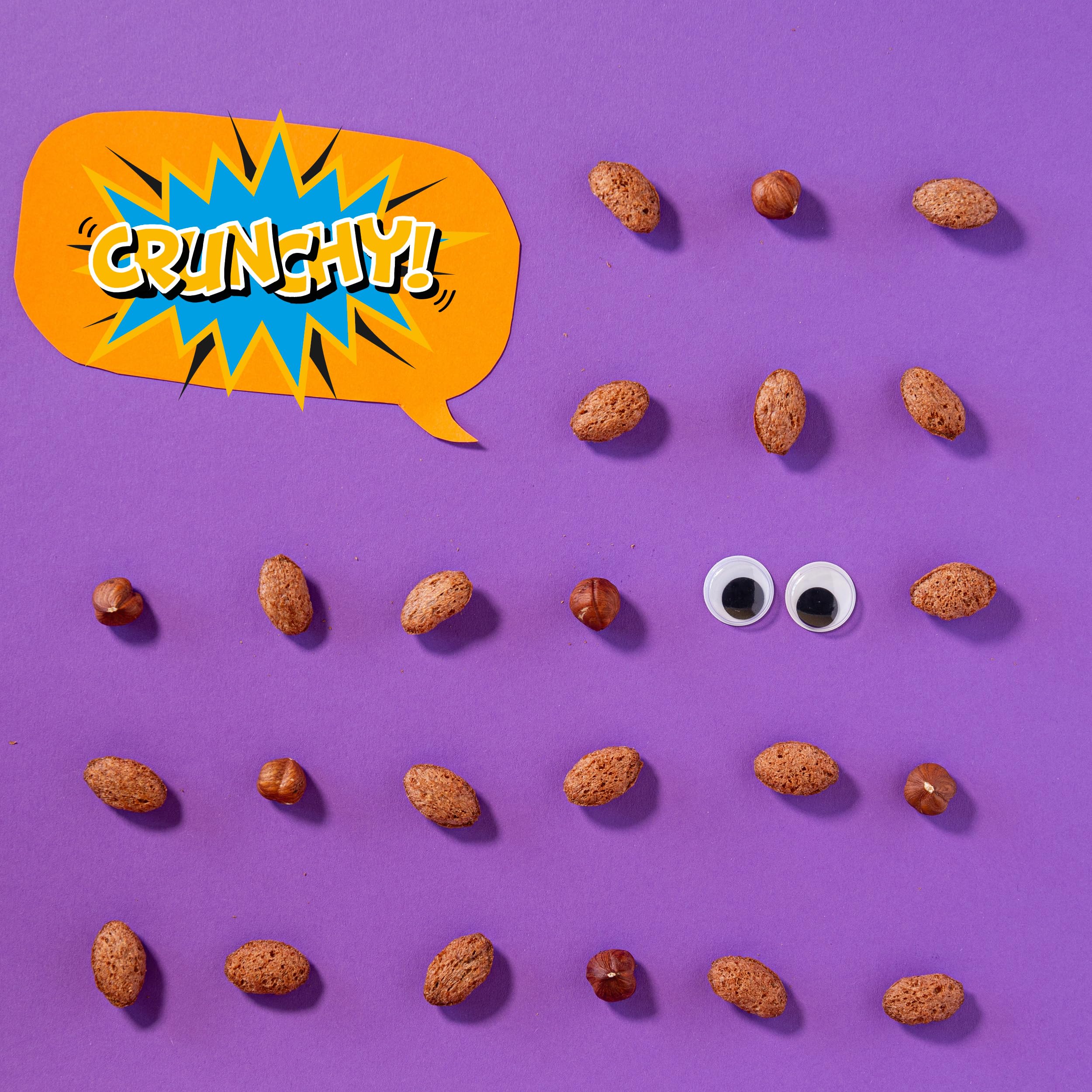 FRECHE FREUNDE Crunchy Bits Haselnuss & Kakao, Bio Knusperhäppchen mit Cremefüllung, vegan, ohne Palmfett & Aromastoffe, ohne Zucker, ideal als knuspriger Snack für Kinder, 11er Pack (11 x 30g) 5