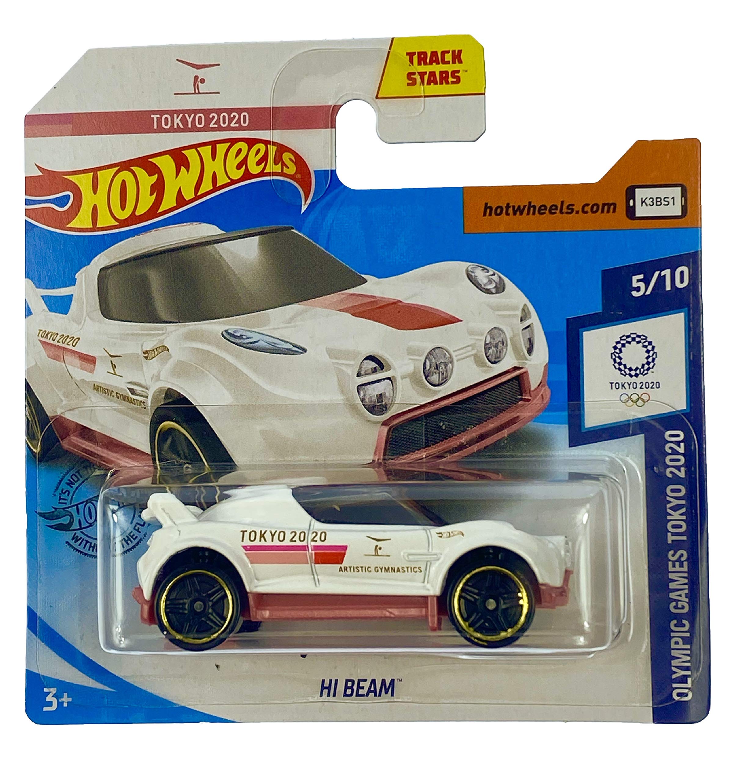Hot Wheels Hi Beam - Artistic Gymnastics (White) 5/10 Olympic Games Tokyo 2020 - 155/250 (Short Card) GHF54