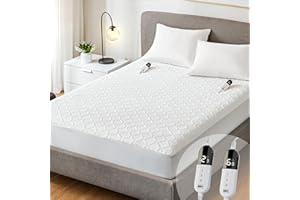DEGREES OF COMFORT Queen Size Heated Mattress Pad – Dual Control Electric Mattresses Warmer, Machine Washable, Auto Shut-Off, Adjustable Heat for Couples & All Night Comfort