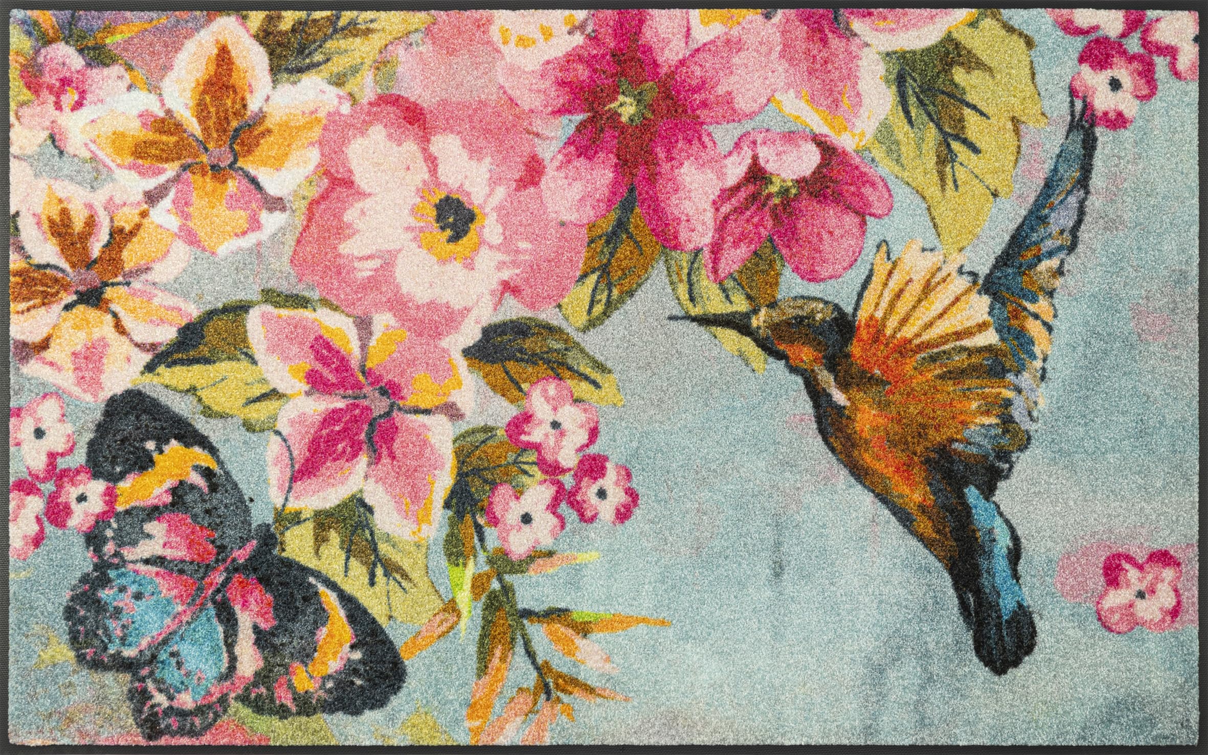 Wash+Dry Bloomibri Doormat, 75 x 120 cm, Washable for Indoor and Outdoor Use, Colourful