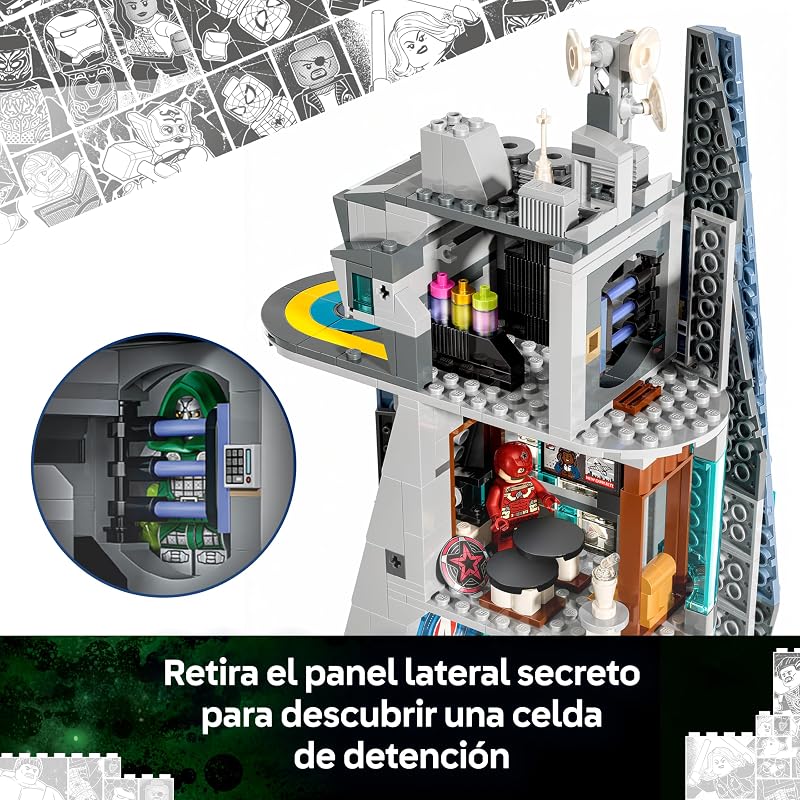 | Marvel Nueva Torre Vengadores de Avengers: Doomsday – Set de Superhéroes de Juguete con 6 Minifiguras inc. Doctor Doom y Bucky Barnes – Regalo para Niños y Fans Adolescentes de 12+ Años – 76352 — foto 3 de 8