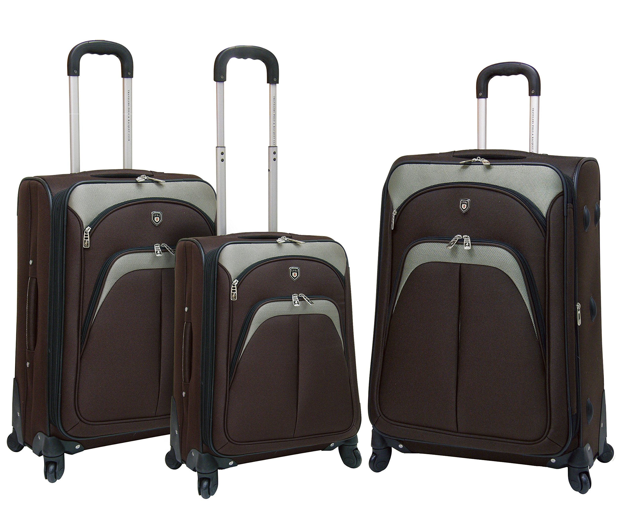 TPRC 3 Piece "Lexington Collection" Expandable Luggage Set with 360º
