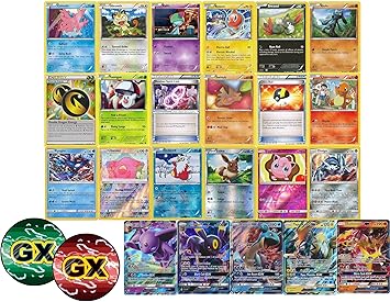 100 Pokemon Cards Including Rares Foils Plus A Gx Ultra Rare And Custom Gx Counter