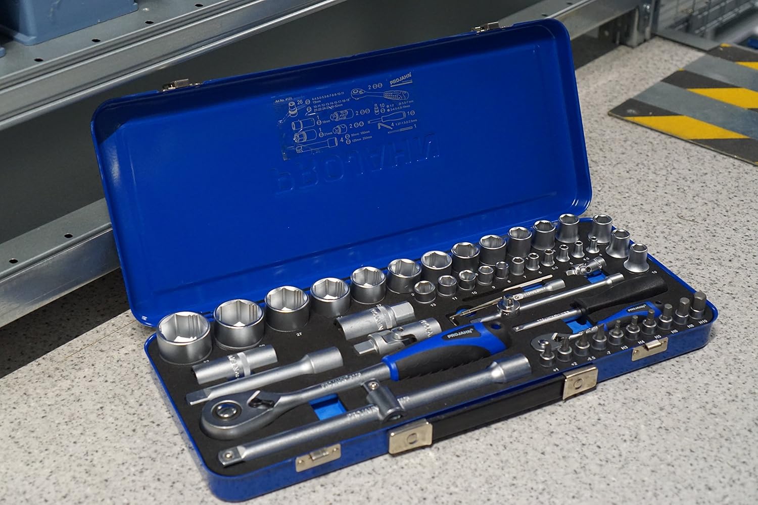 PROJAHN 4131 1/4 Plus 1/2-Inch Xi-On Socket Set - Blue (54-Piece), Variety Pack - Image 3
