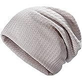 ZLYC Women Fashion Knit Slouchy Beanie Hat Thin Stretch Skull Caps