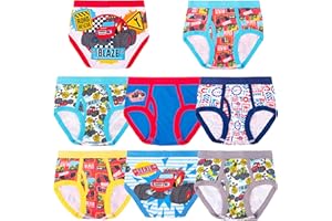 HANDCRAFT Licensed Boys Underwear - Mickey Mouse Blaze Cars Paw Patrol Marvel Toy Story 8-Pack Toddler/Little Kid/Big Kid Size Briefs