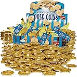 Elite Milk Chocolate Gold Coins, Individually Wrapped, Box of 24 (.53oz) Mesh Bags Filled with Menora Embossed Hanukkah Gelt