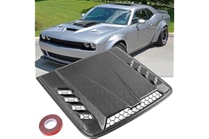 DREAMOTOR Hood Scoops For Cars, Universal Hood Scoop Hood Vents, Automotive Hood Scoops for Trucks Compatible with F150 F250 F350 Dodge Ram 1500 2500 Toyota Tundra GMC Sierra 1500 2500 Jeep Wrangler