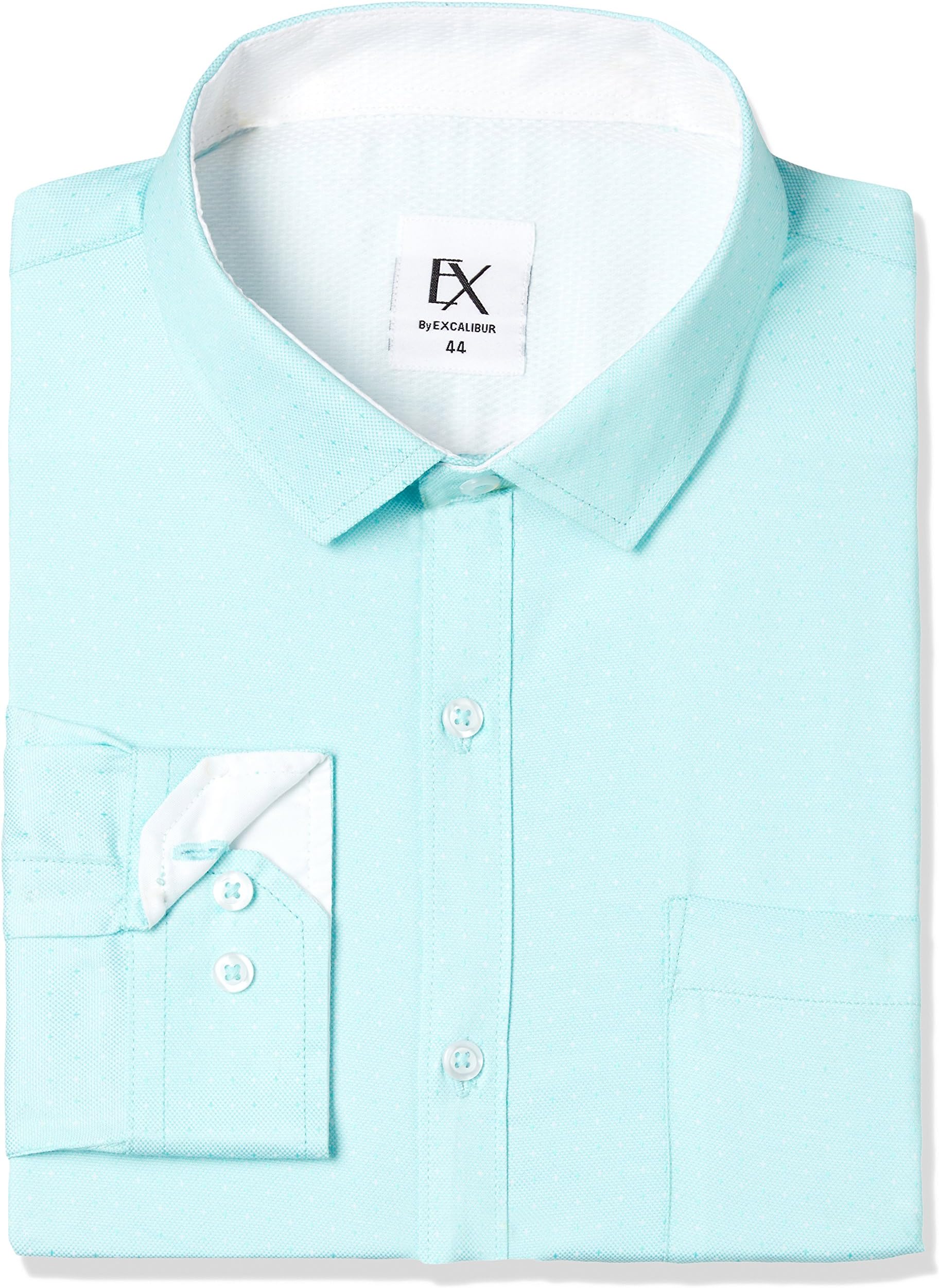 Excalibur by Unlimited Men's Solid Regular Fit Synthetic Formal Shirt